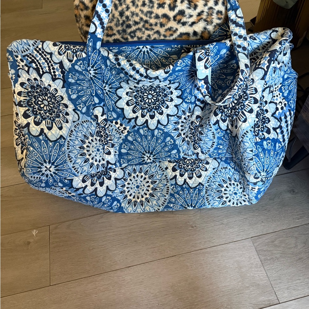 Vera Bradley Blue and White Floral Travel Bag